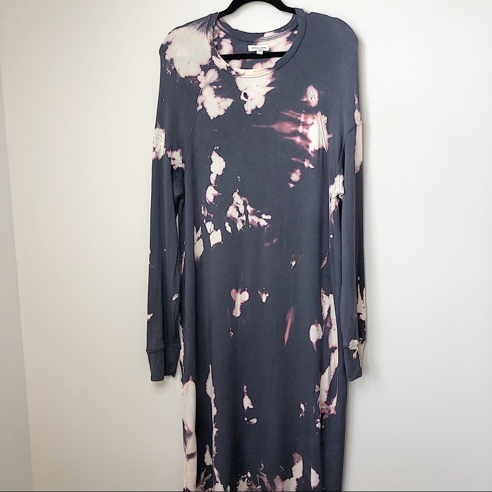 marble tie dye printed maxi dress